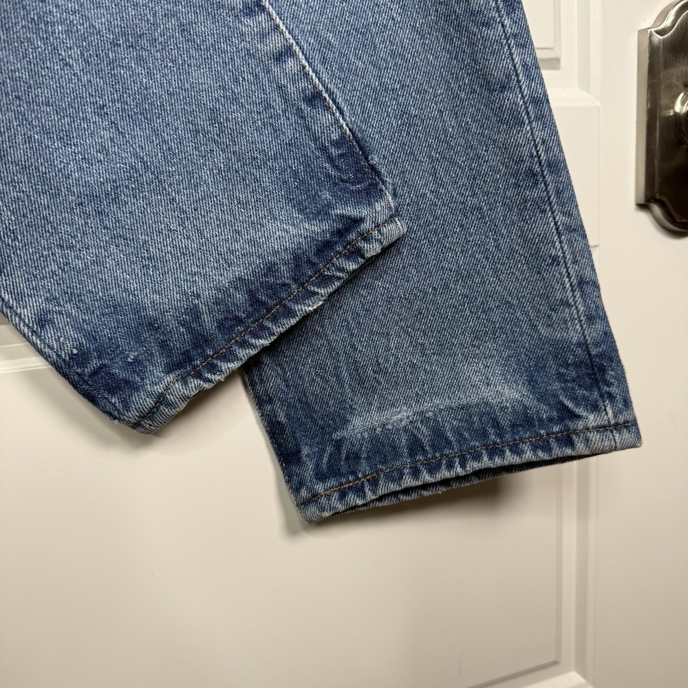 Levi's 501 Skinny Jeans Women's 29/30 Distressed Blue We Talk Wash High Rise NEW - Picture 7 of 13